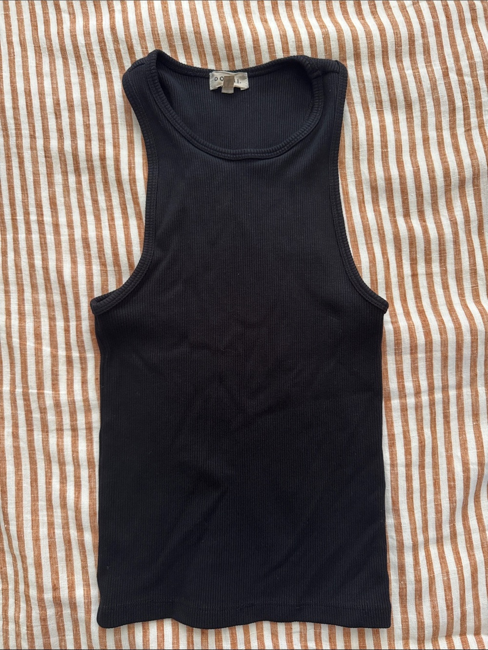 DONNI Ribbed Tank - Black - Picture 5 of 7